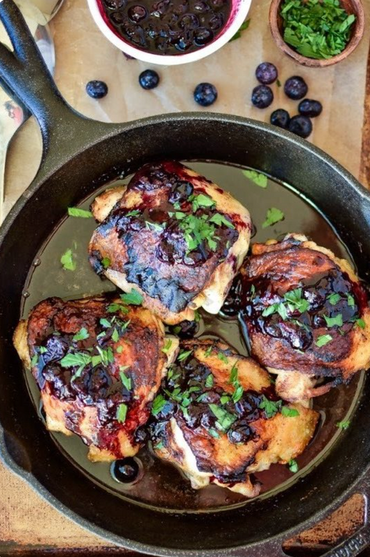Blueberry-Balsamic Glazed Rosemary Chicken Recipe