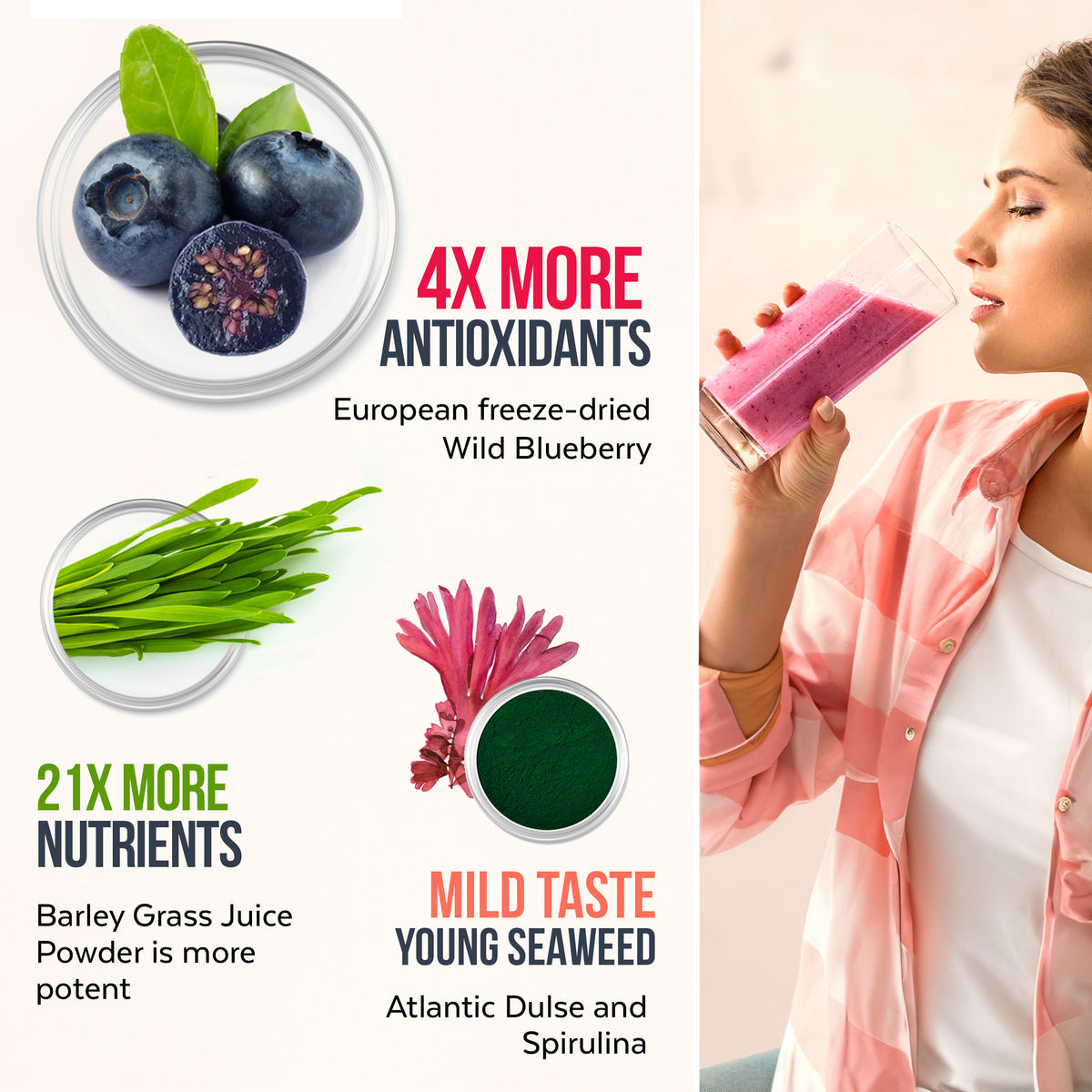 Organic Heavy Metal Detox Smoothie Mix with Blueberry – Numami Organics
