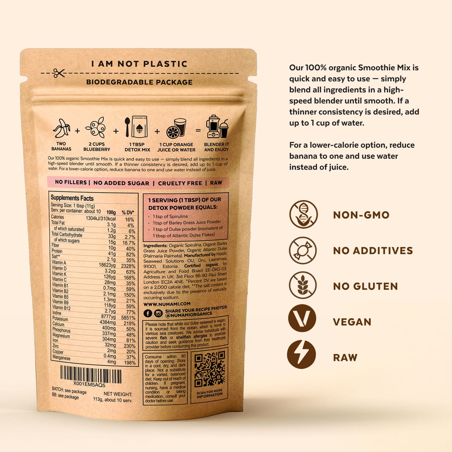 Organic Heavy Metal Detox Smoothie Mix