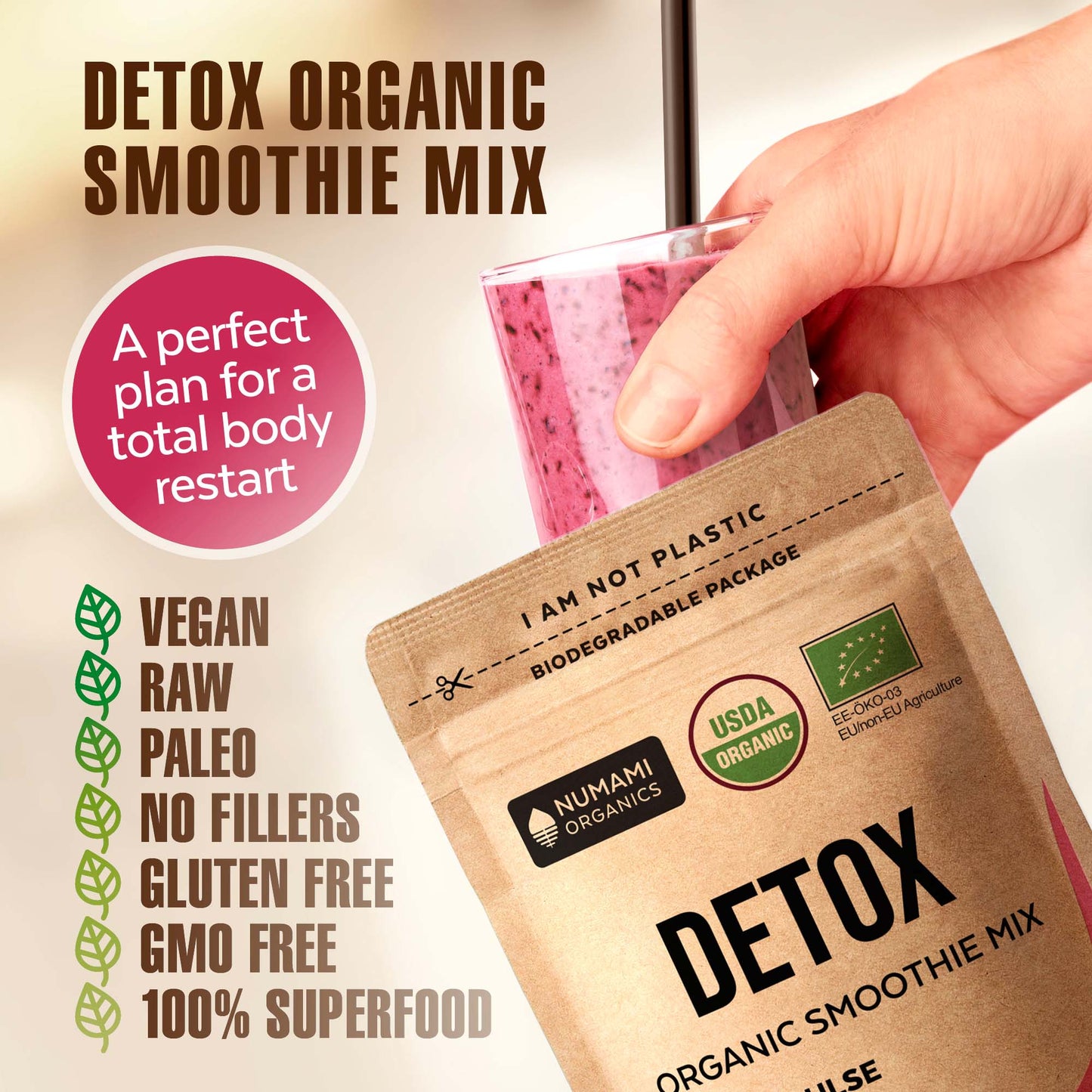 Organic Heavy Metal Detox Smoothie Mix